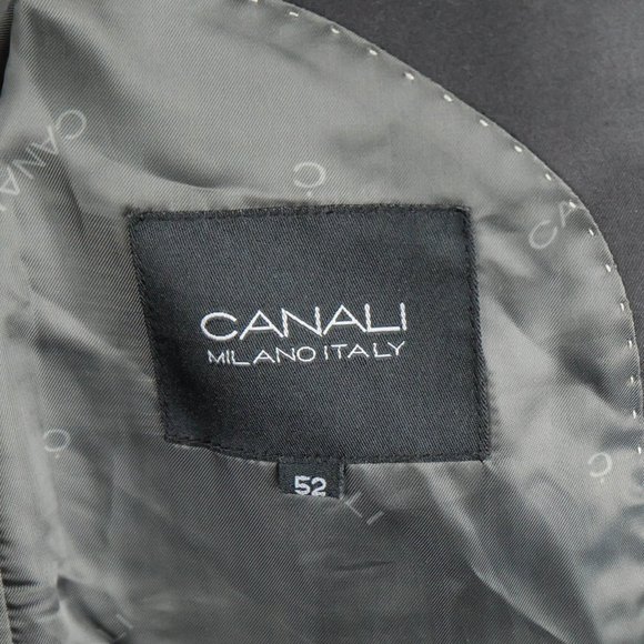 Canali Blazer Mens 52 42R Black Two Button Vented Formal Lightweight - Picture 11 of 14